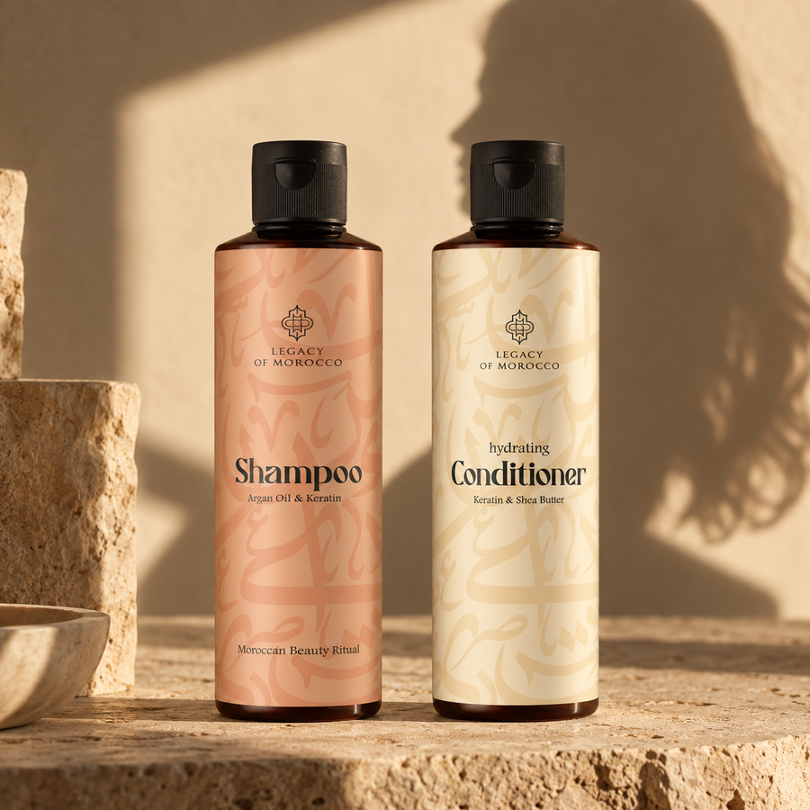 Set șampon și balsam cu argan și keratină
