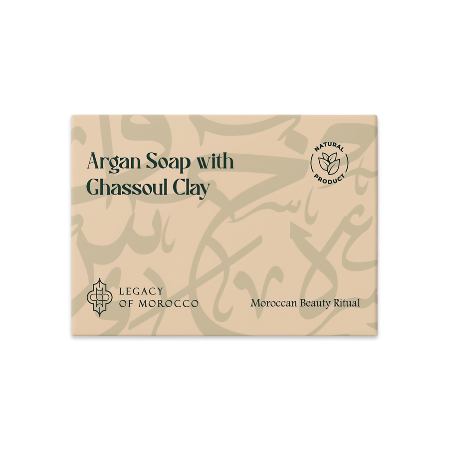 Săpun cu ulei de argan și argilă Ghassoul