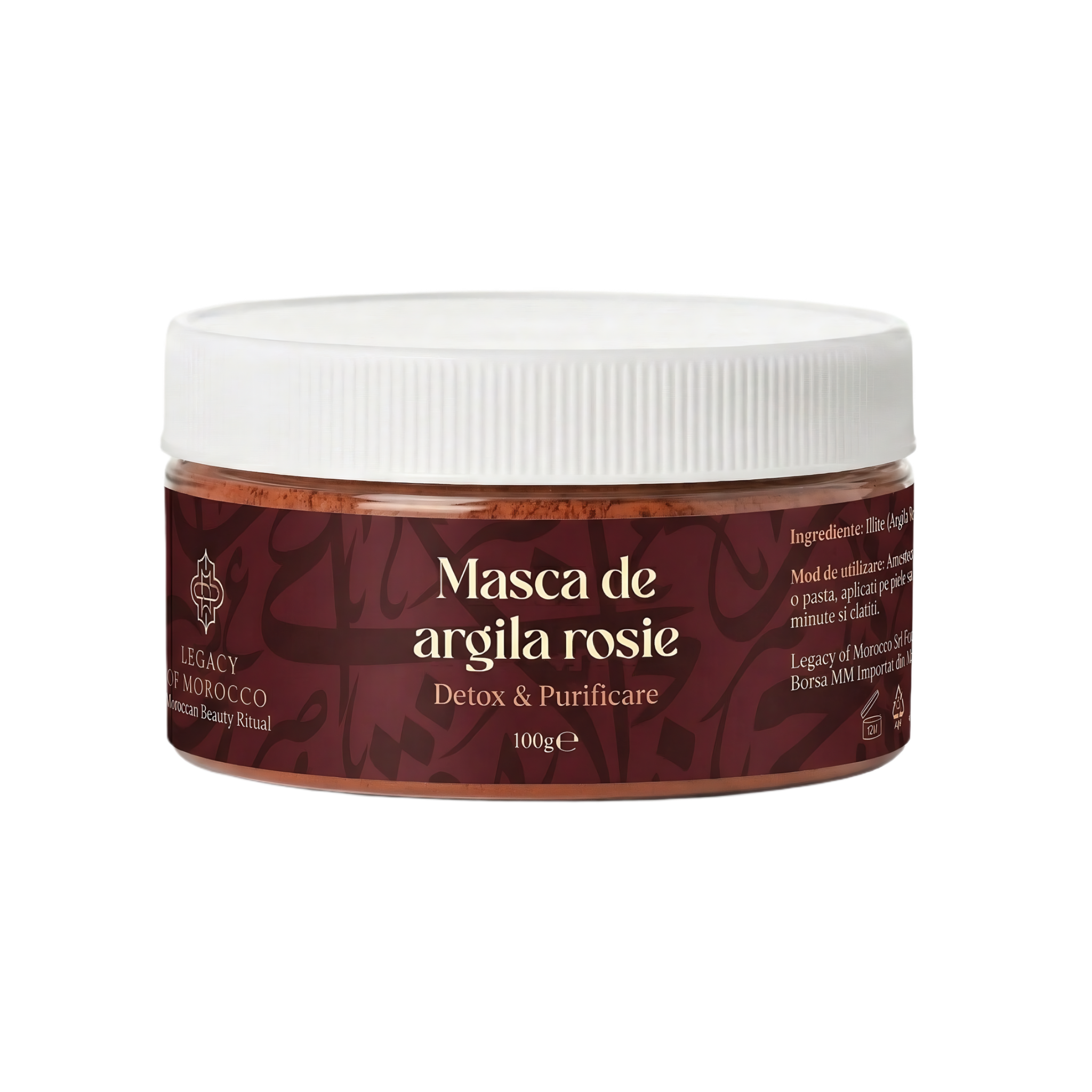 Червена глинена маска