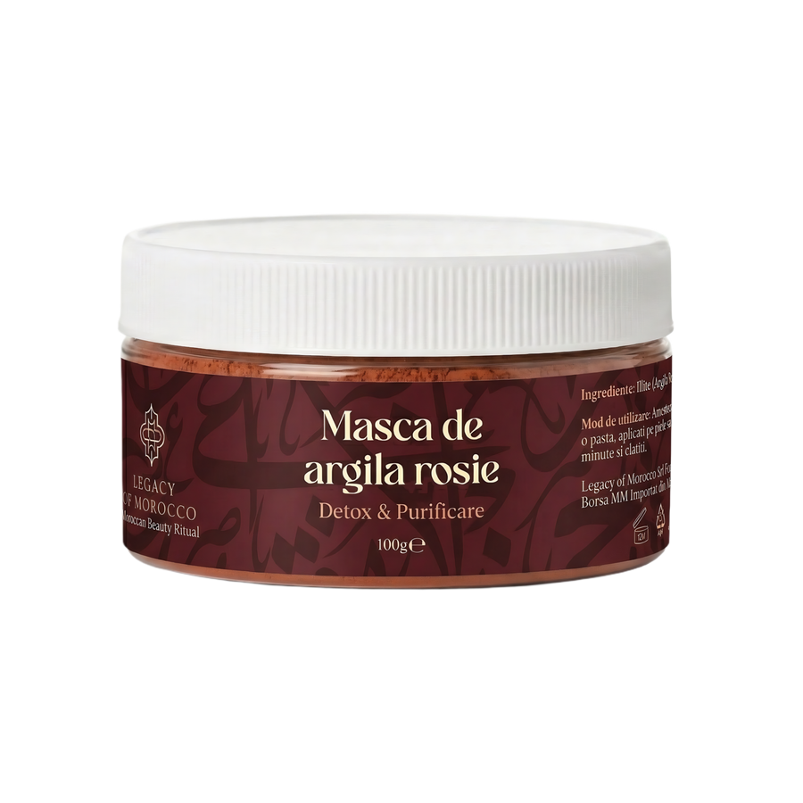 Argilă roșie marocană, mască pentru ten